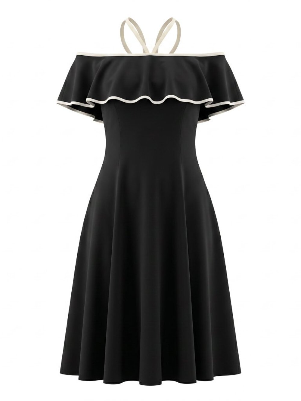 Calvin Klien Off Shoulder Halter Dress
